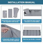 Under Bed Storage Bins with Dividers - 2 Pack