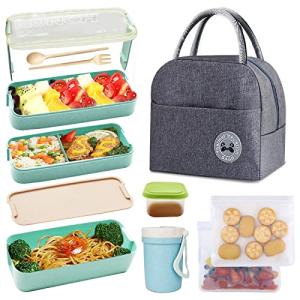 Koccido 3-in-1 Leakproof Bento Lunch Box