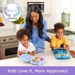 Bento-Style Kids Lunch Box with Cute Mermaid Print