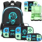 Cool Gamer Backpack and Bento Lunch Box Set