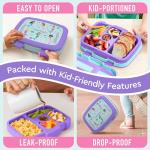 Bento-Style Kids Lunch Box with Cute Mermaid Print