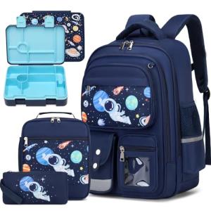 Kids Space Backpack & Bento Lunch Box Set