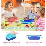 Bento Box Lunch Containers 2-Pack with Utensils