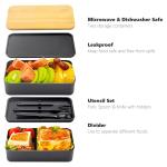 L-WASH Bento Box Set with Bamboo Lid & Utensils