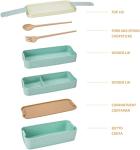 3-Pack Stackable Bento Box Meal Prep Containers