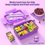 Jelife Large Leakproof Bento Lunch Box for Kids