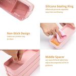 3-Pack Stackable Bento Box Meal Prep Containers