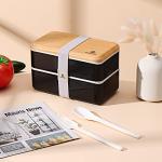Sinnsally Leak-Proof Bento Box with Utensil Set