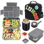 Insulated Lunch Bag with Bento Box and Strap