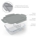 Leak-Proof Glass Bento Lunch Box with Dividers