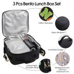 Insulated Lunch Bag with Bento Box and Strap