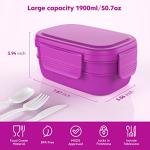 Stylish Stackable Lunch Box with Utensil Set
