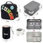 Insulated Lunch Bag with Bento Box and Strap