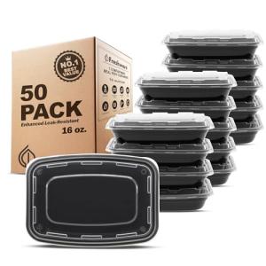 Freshware 50-Pack 16 oz Meal Prep Containers