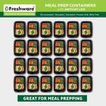 Freshware 50-Pack 16 oz Meal Prep Containers
