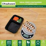 15-Pack 2-Compartment Meal Prep Containers with Lids