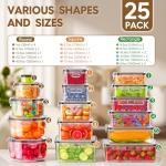 50 Pcs Airtight Food Storage Containers Set
