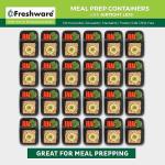 15-Pack 2-Compartment Meal Prep Containers with Lids