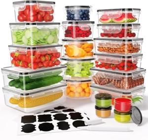 40-Pack Airtight Food Storage Containers with Lids