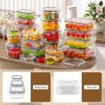 50 Pcs Airtight Food Storage Containers Set