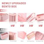 35-Piece Stackable Bento Lunch Box Set (Pink)