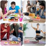 35-Piece Stackable Bento Lunch Box Set (Pink)