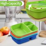 4-Pack Bento Lunch Box Set with Compartments