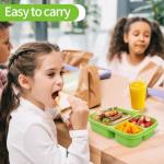 4-Pack Bento Lunch Box Set with Compartments