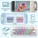 4-Pack Stackable Snack Containers with 4 Compartments