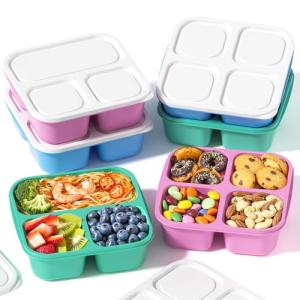 6-Piece Reusable Snack Box Set with Compartments