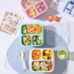 Kids Bento Box Set - 4 Pack Meal Prep Containers