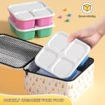 6-Piece Reusable Snack Box Set with Compartments