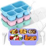 4 Pack Bento Box Meal Prep Containers