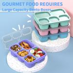 4 Pack Bento Box Meal Prep Containers