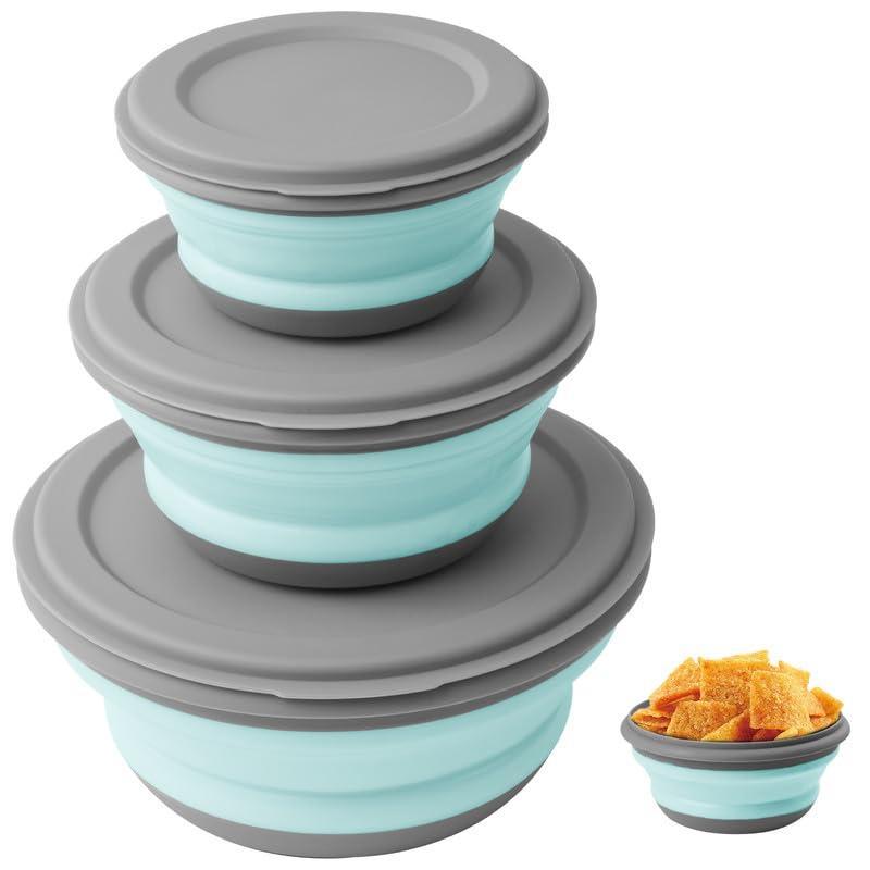 Collapsible silicone bowls