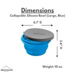 Large Blue Collapsible Silicone Bowl by Alpine Mountain