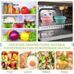 Collapsible Silicone Camping Bowls with Lids - 4 Pack