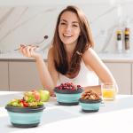 Collapsible Silicone Bowl Set for Camping & Kitchen