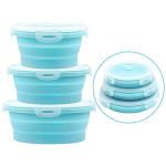 Collapsible Silicone Food Storage Bowls with Lids