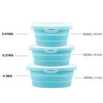 Collapsible Silicone Food Storage Bowls with Lids