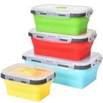 Collapsible Silicone Food Storage Containers Set of 4