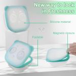 Collapsible Silicone Bowl with Lid and Magnet