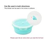 Collapsible Silicone Food Storage Bowls with Lids