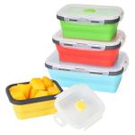 Collapsible Silicone Food Storage Containers Set of 4