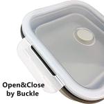 Collapsible Silicone Camping Bowl with Lid, 900ml