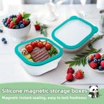 Collapsible Silicone Bowl with Lid and Magnet