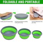 Collapsible Silicone Bowls with Lids - 3pcs Set