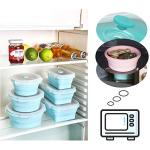 Collapsible Silicone Food Storage Bowls with Lids