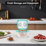 Collapsible Silicone Food Storage Containers with Lids