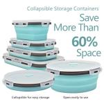 8 Collapsible Silicone Food Storage Containers